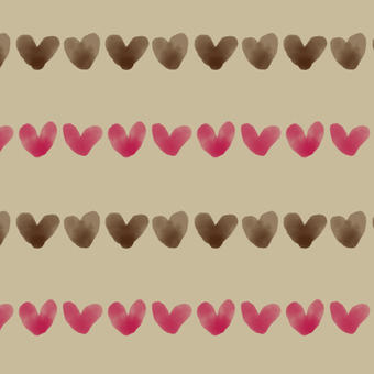 ハートボーダーブラウン 2月14日,2月,冬,バレンタインデー,イベント,ハート,ボーダー,模様,プレゼント,恋愛のイラスト素材