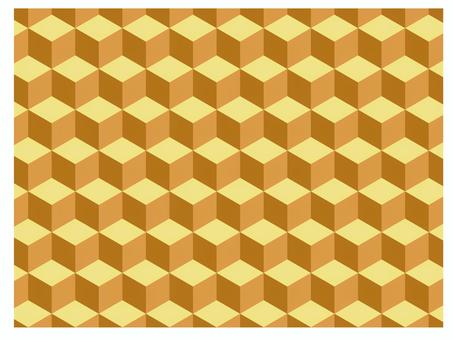 黄色のかわいいキューブパターン背景素材 黄色のかわいいキューブパターン背景素材 黄色,キューブ,パターン,背景,素材のイラスト素材