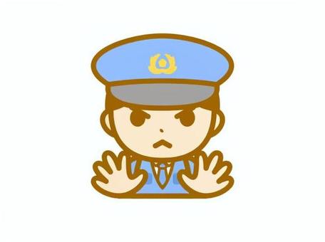 警察官の静止ポーズ 警察官,人物,制服,静止,公務員,男性,大人のイラスト素材