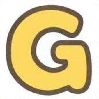 アルファベット　G アルファベット,英語,文字,g,黄色のイラスト素材