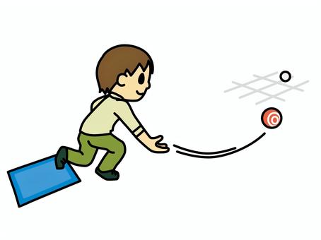 ローンボウルズの試合 ローンボウルズ,スポーツ,球技,レクリエーション,中学生,高校生,試合,運動,男性,少年のイラスト素材