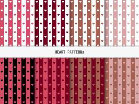Heart pattern pattern background wallpaper set, JPG and AI Heart pattern pattern background wallpaper set, heart pattern, heart, pattern, JPG and AI