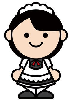 メイド メイド,メイド喫茶,かわいい,奉仕,萌え,働く,接客,バイト,人,人間のイラスト素材