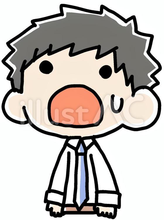 あっけにとられる男性 あっけ,呆気,男性のイラスト素材