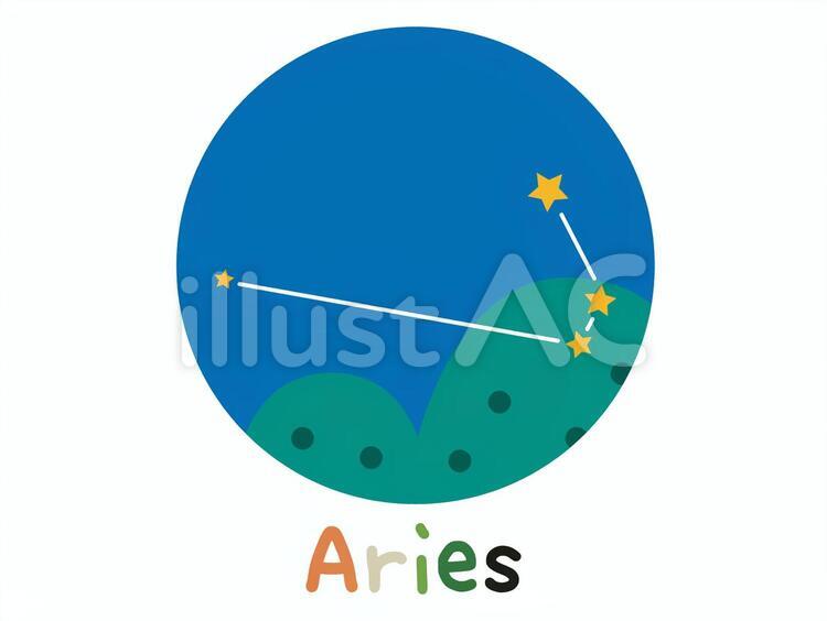 牡羊座 牡羊座,星座,夜空のイラスト素材