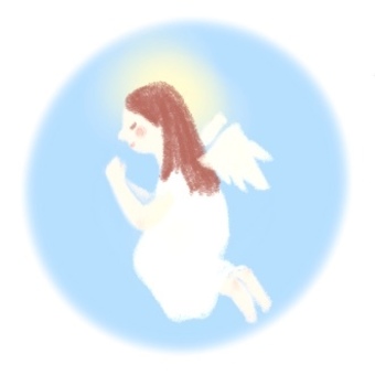 An angel who is praying, , JPG and PNG