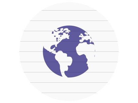 丸型付箋6地球ワンポイント