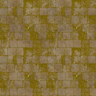 苔が生えた古いタイル タイル,石,テクスチャ,茶色,正方形,グリッド,配列,均一,壁,床のイラスト素材