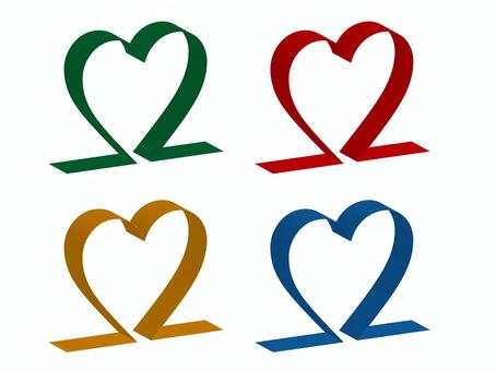 Heart · band · ribbon 1, , JPG, PNG and AI