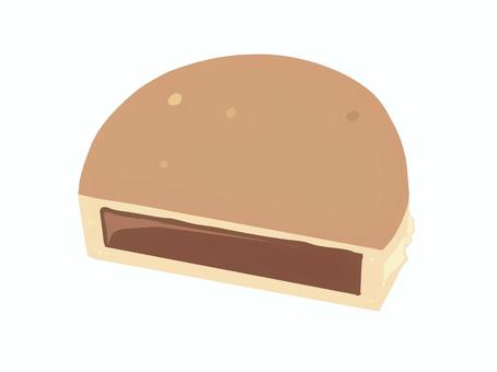 二重焼き チョコ 主線なし 二重焼き,大判焼き,今川焼,和菓子,食べ物,スイーツ,屋台,チョコ,主線なし,イラスト素材のイラスト素材