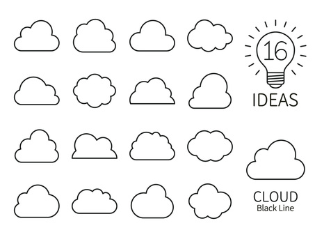 Cloud icon set, cloud, cloud, cuaca, JPG and PNG