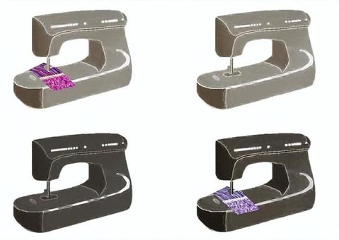 ミシン ミシン,裁縫,刺繍,縫う,ソーイング,針,糸,布,生地,機械のイラスト素材