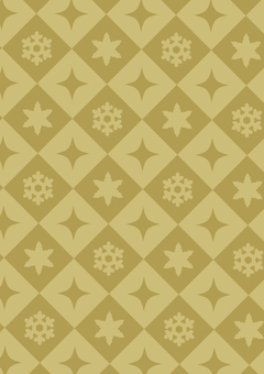 金色チェックと雪の結晶柄 チェック柄,雪の結晶,冬,背景,シームレス,金色,クリスマス,雪,あたたかみ,北欧風のイラスト素材