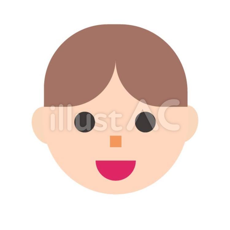 男の子の顔のイラスト 男の子,顔,人物のイラスト素材