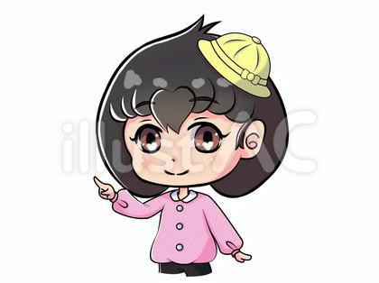 指をさす園児/女の子