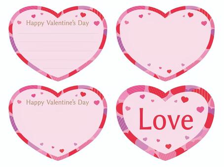 バレンタインハート型カード　ピンク バレンタイン,バレンタインデー,ハッピー,ハート,かわいい,おしゃれ,キュート,シンプル,2.14,ピンクのイラスト素材