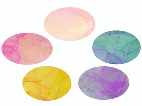 マーブル模様楕円フレームイラスト フレーム,マーブル模様,カラー,楕円,ふちなし,イラストのイラスト素材