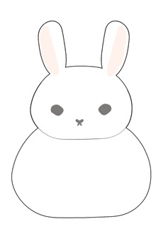 white rabbit illustration rabbit snowman, rabbit, animal, cute, JPG and PNG