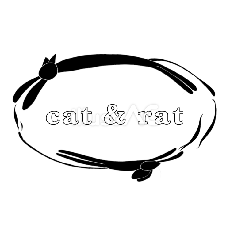 猫とネズミのフレーム 猫,ネズミ,フレームのイラスト素材
