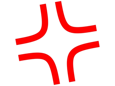 怒りマーク　赤 怒り,マーク,イライラ,赤,ムカつく,キレる,プンプン,ブチギレ,不満,ストレスのイラスト素材