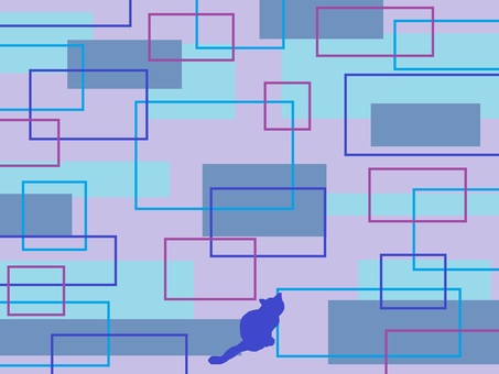 レトロな壁紙2 レトロ,猫,動物,青,紫,壁紙,背景のイラスト素材