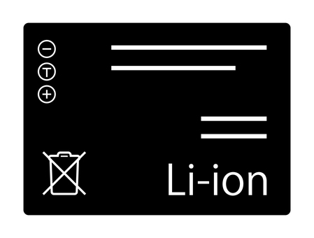 Illustration, lityum iyon, pil, şarj, 