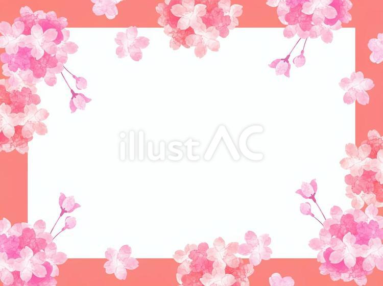 桜のフレーム フレーム,桜,春のイラスト素材