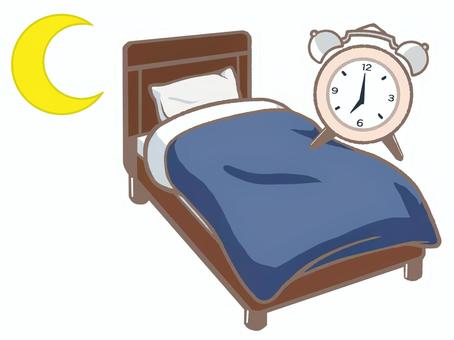 Sleep bed, JPG and PNG Sleep bed, sleep, bed, alarm clock, JPG and PNG