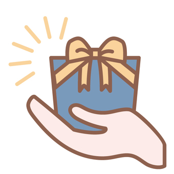 贈り物と手 手,ギフト,箱,リボン,プレゼント,贈答品,ラッピング,渡す,プレゼントボックス,包みのイラスト素材