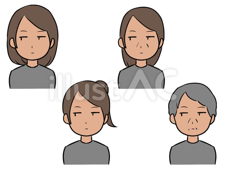 怪しい目線を送る女性 不審者,女性,不審のイラスト素材