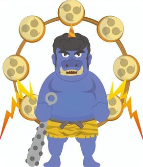 雷神 雷神,雷,鬼,天気,太鼓のイラスト素材