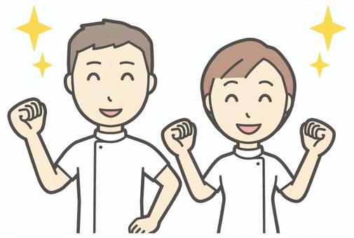  理学療法士の男女-017-バスト 笑顔,理学療法士,男女,医療,病院,クリニック,整体師,柔道整復師,鍼灸師,人物のイラスト素材