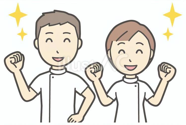  理学療法士の男女-017-バスト 笑顔,理学療法士,男女のイラスト素材