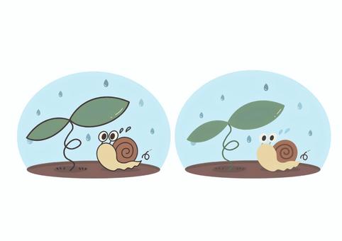 Illustration, snails, barely, hurry up, 