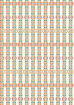 なんだか伝統民族衣装っぽい模様パターン 模様,パターン,伝統風,オレンジ色,エキゾチックのイラスト素材