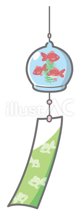 風鈴（金魚） 風鈴,アイコン,イラストのイラスト素材