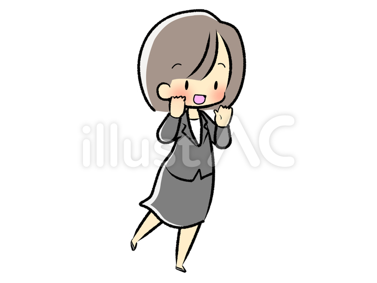 会社員-叫ぶ-全身211108 会社員,叫ぶ,発言のイラスト素材