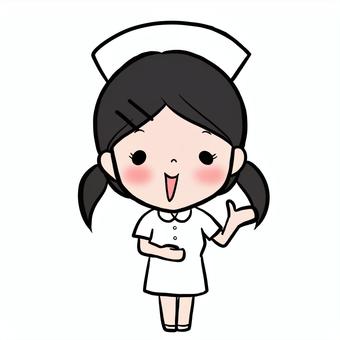 Nurse twin tail guide white clothes, medical students, surgical, a woman doctor, JPG and PNG