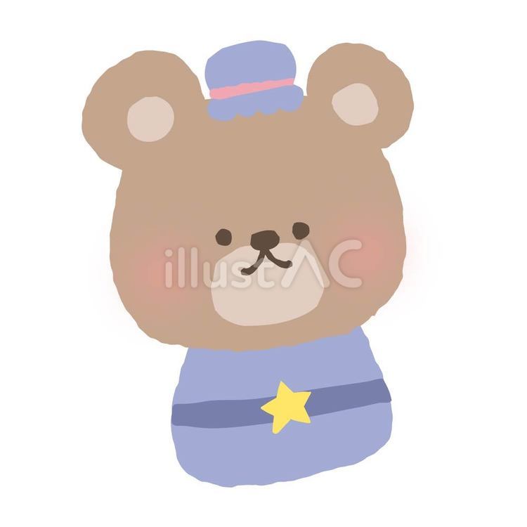 かわいいくまの彦星 七夕,彦星,くまのイラスト素材
