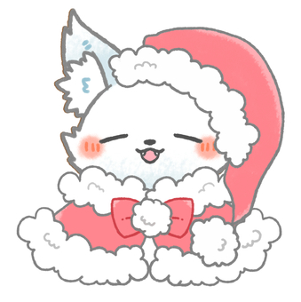 サンタさんな狐さんのイラストアイコン②