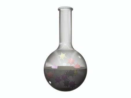 丸底フラスコ　危険な実験 フラスコ,ウイルス,丸底フラスコ,毒,科学,実験,研究,劇薬,菌,危険のイラスト素材