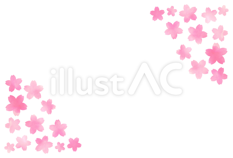 両脇に桜のフレーム 桜,サクラ,木のイラスト素材