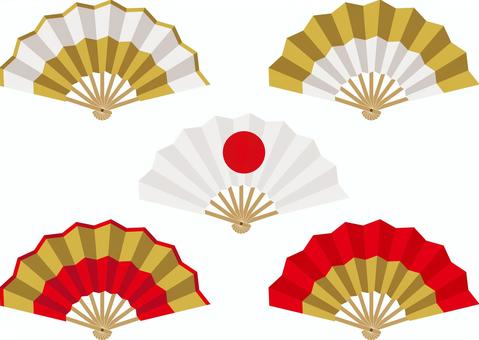扇子セットg 扇子セットg 扇子,扇,センス,和,和風,飾り,伝統,文化,工芸,日の丸のイラスト素材