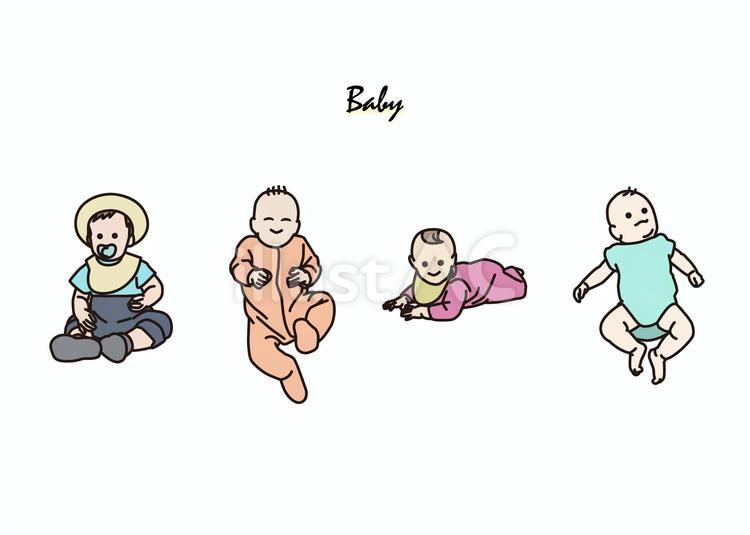 Baby02 赤ちゃん,乳幼児,新生児のイラスト素材
