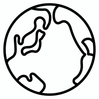 シンプルな地球のアイコンイラスト5 地球,地球儀,アイコン,世界,グローバル,立体,社会,球体,国際的,ユニバーサルのイラスト素材