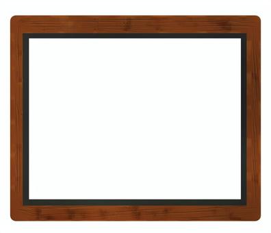 木枠の四角いフレームのイラスト 木枠,フレーム,アンティークフレーム,木製フレーム,枠,四角,木材,木製,額縁,ウッドフレームのイラスト素材