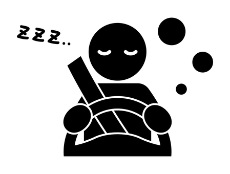 居眠り運転 居眠り運転,運選手,運転席,運転,ハンドル,危険,睡眠不足,アイコン,寝る,交通のイラスト素材