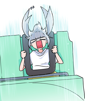 ジェットコースター 萌えキャラ,女の子,ツインテール,リボン,かわいい,アニメ,萌え系,萌え,アニメキャラ,女子のイラスト素材