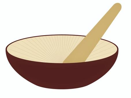 すり鉢とすりこぎのイラスト すり鉢,すり棒,すりこぎ,棒,小鉢,する,料理,調理,潰す,道具のイラスト素材