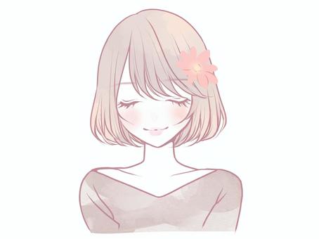 女性2-2 女性2-2 美容,女性,パステルカラーのイラスト素材